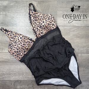 CharmLeaks Mesh Cut Out One Piece Swimsuit Size XL